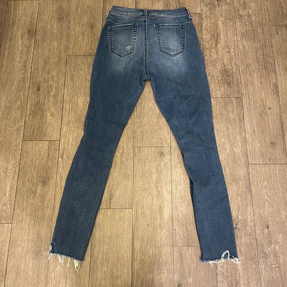 Pacsun High Rise Ankle Jegging Jeans Womens Size 27L Blue Denim Distressed - Picture 2 of 7